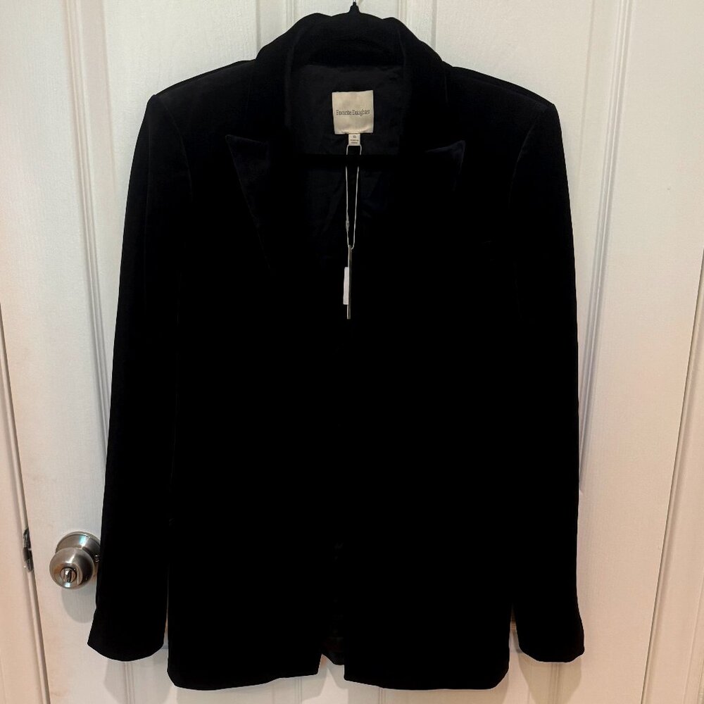 FAVORITE DAUGHTER THE VELVET BLACK BLAZER NEW WITH TAGS NWT XS
